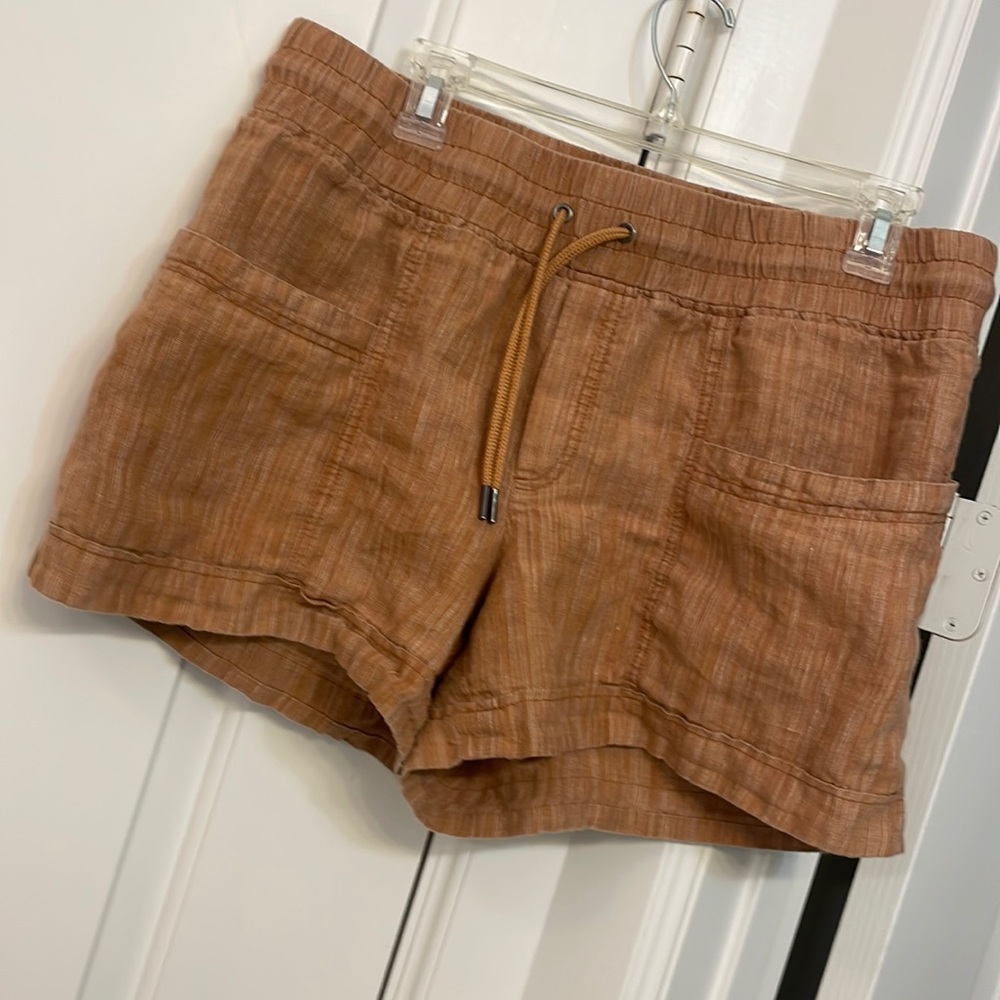 Athleta Cabo linen textured 4” shorts